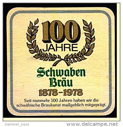 Bierdeckel  100 Jahre Stuttgarter Schwaben Bräu - Portavasos