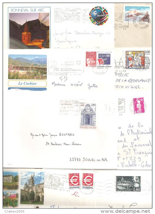 LOT 3 :  8 LETTRES  ILLUSTREES (8 Scans à Voir) - Storia Postale