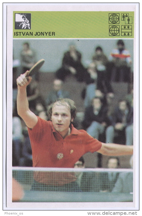 Table Tennis- ISTVAN JONYER, Svijet Sporta Cards - Tennis De Table