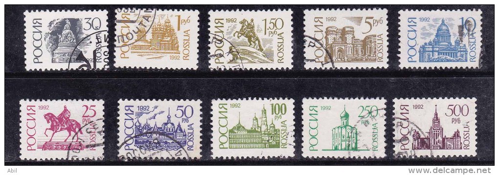 Russie 1992-1993 N°Y.T. :  5925,5930,5931,5934,5935,5937,5940,5941,5942 Et 5943 Obl. - Used Stamps