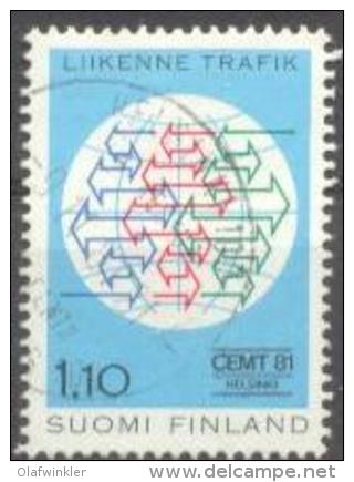 1981 European Traffic Conference Mi 883 / Facit 885 / Sc 657 / YT 847 Used / Oblitéré / Gestempelt [lie] - Used Stamps