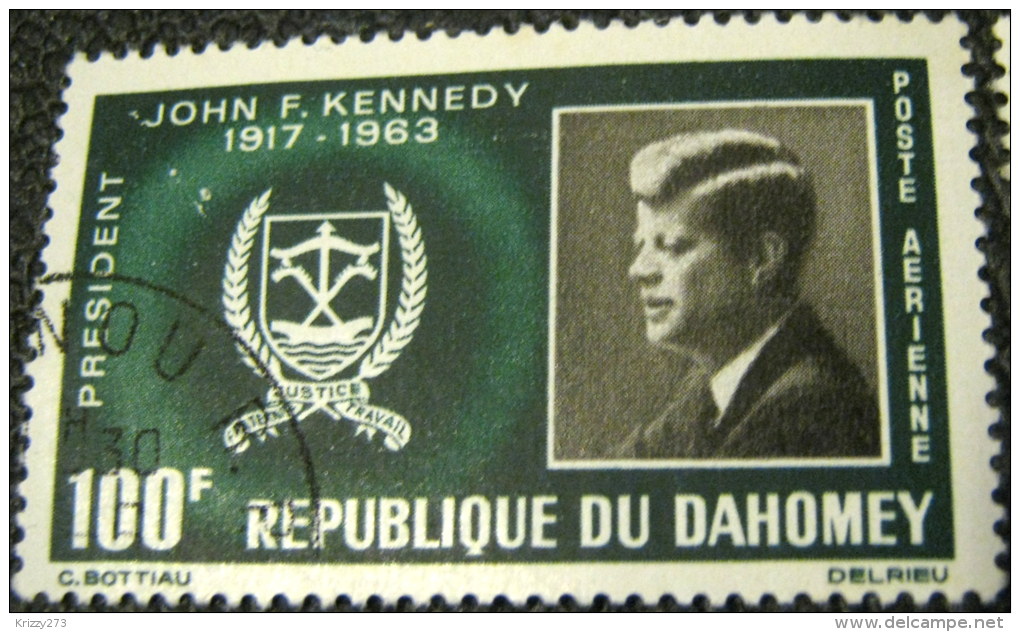 Dahomey 1965 2nd Anniversary Of The Death Of JFK 100f - Used - Bénin – Dahomey (1960-...)