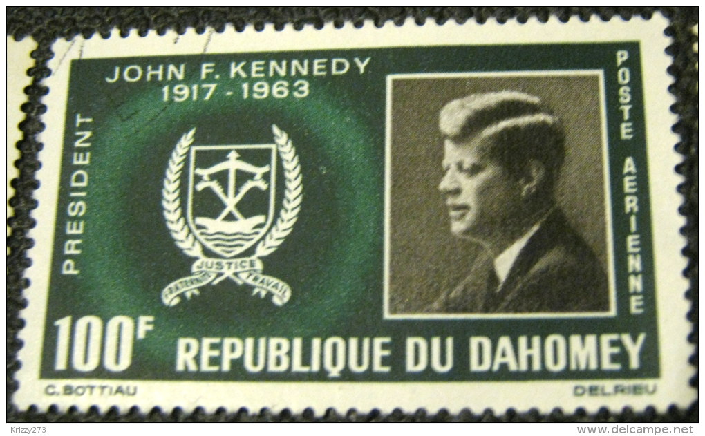 Dahomey 1965 2nd Anniversary Of The Death Of JFK 100f - Used - Bénin – Dahomey (1960-...)
