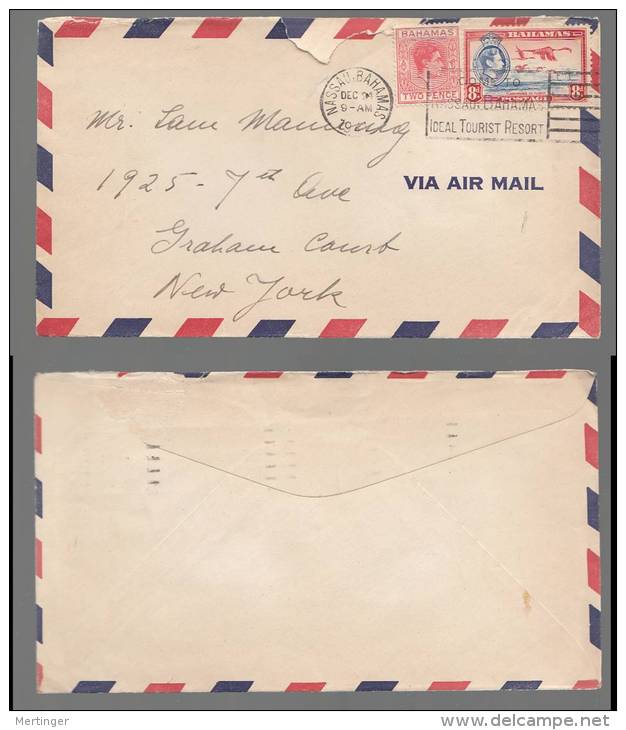 Bahamas 1941 Airmail Cover To USA - 1859-1963 Colonie Britannique