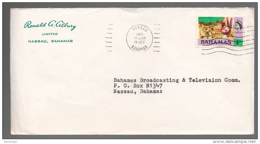 Bahamas 1971 Airmail Cover Local Use Drum - 1963-1973 Autonomie Interne