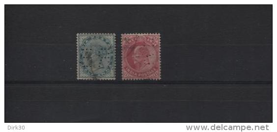 INDIA Nice Collection Perfins 2 Low Start At 0.10&euro; Each Perforations - Collections, Lots & Series