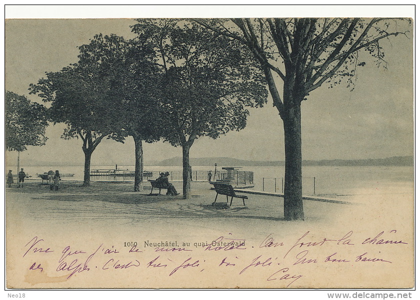 1050 Neuchatel Au Quai Osterwald  Cachet Grand Hotel Bellevue Concierge 1905 - Neuchâtel