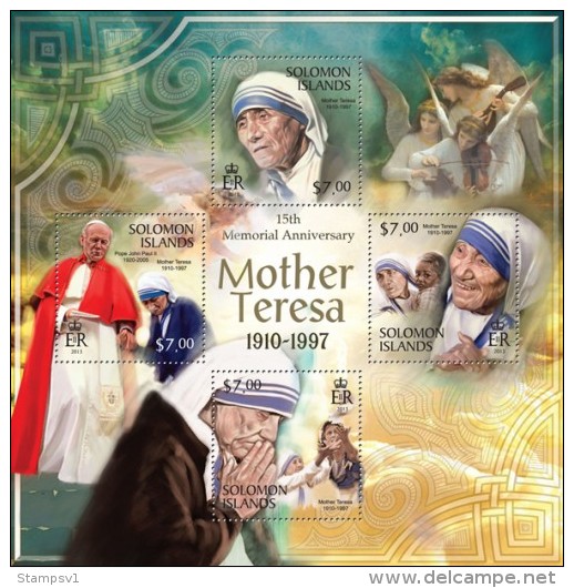 Solomon Islands. 2013 Mother Teresa. (313a) - Moeder Teresa