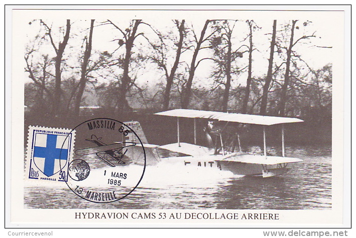 MASSILIA 1985 - 8 cartes postales sur le thème Henri Fabre / Hydravion CAMS / le Canard etc - Salon CNEP