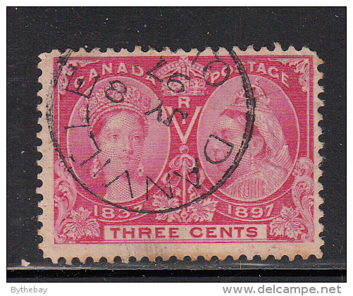 Canada Used Scott #53 3c Jubilee Cancel: SON Danville QUE JY 8 97 - Oblitérés