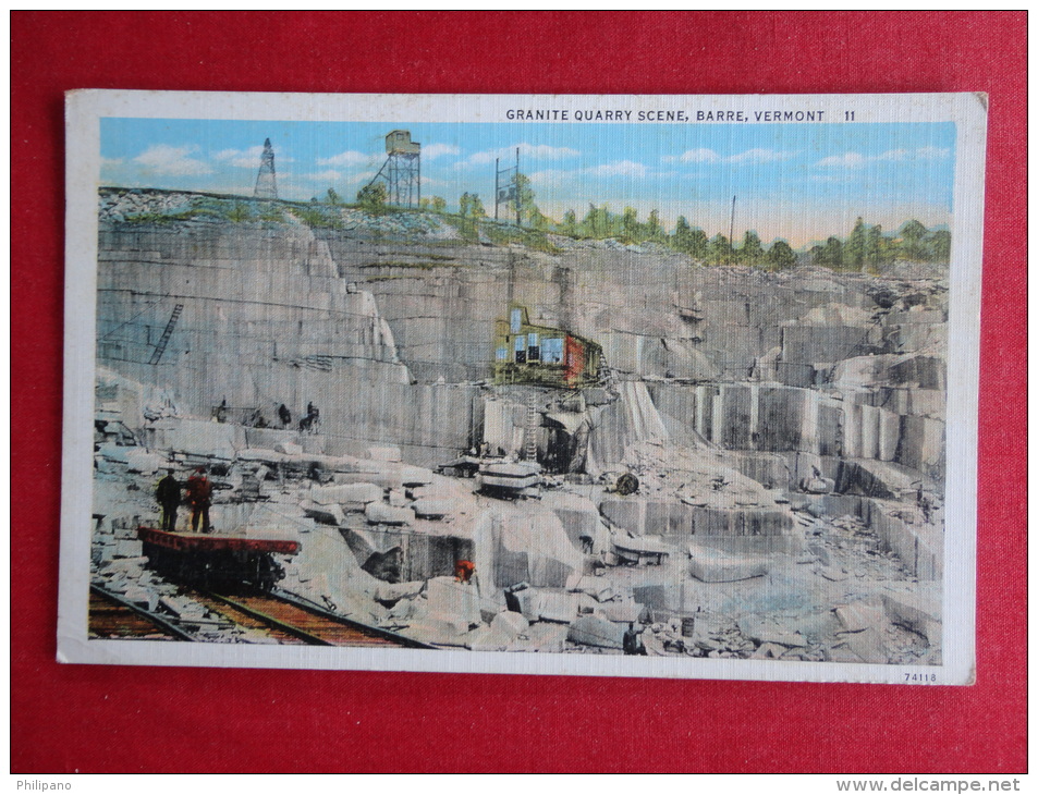 - Vermont > Barre  Granite  Marble Quarry Not Mailed   ---   Red 1036 - Barre