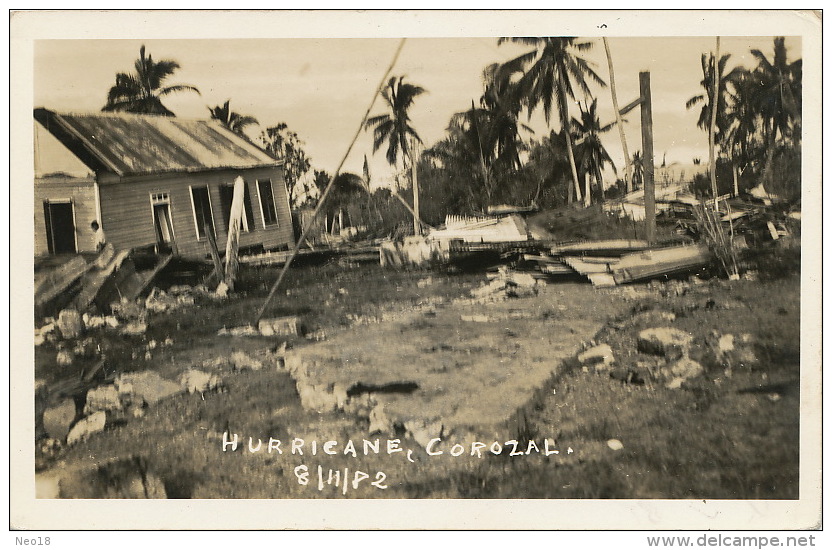 Corozal Belize Hurricane Real Photo Cyclon Photo Lizarraga British Honduras - Belize