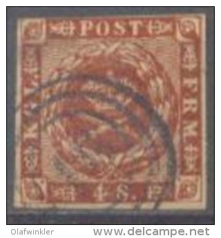 1858 Wavy Lines In Spandrels Mi 7a /Facit 7 / Sc 7 / YT 8 Used / Oblitéré / Gestempelt [lie] - Used Stamps