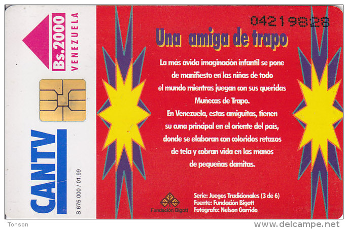 Venezuela, CAN2-0428, Traditional Games, Muñeca De Trapo  (3/6), 2 Scans. - Venezuela