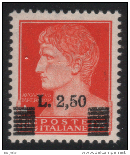 Italia - Francobollo Del 1929 Soprastampato: Lire 2,50 Su Lire 1,75 Arancio - 1945 - Neufs