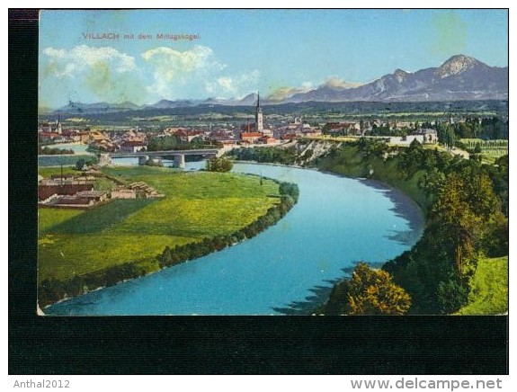Litho Villach Mit Dem Mittagskogel Brücke Panorama 8.11.1911 - Villach