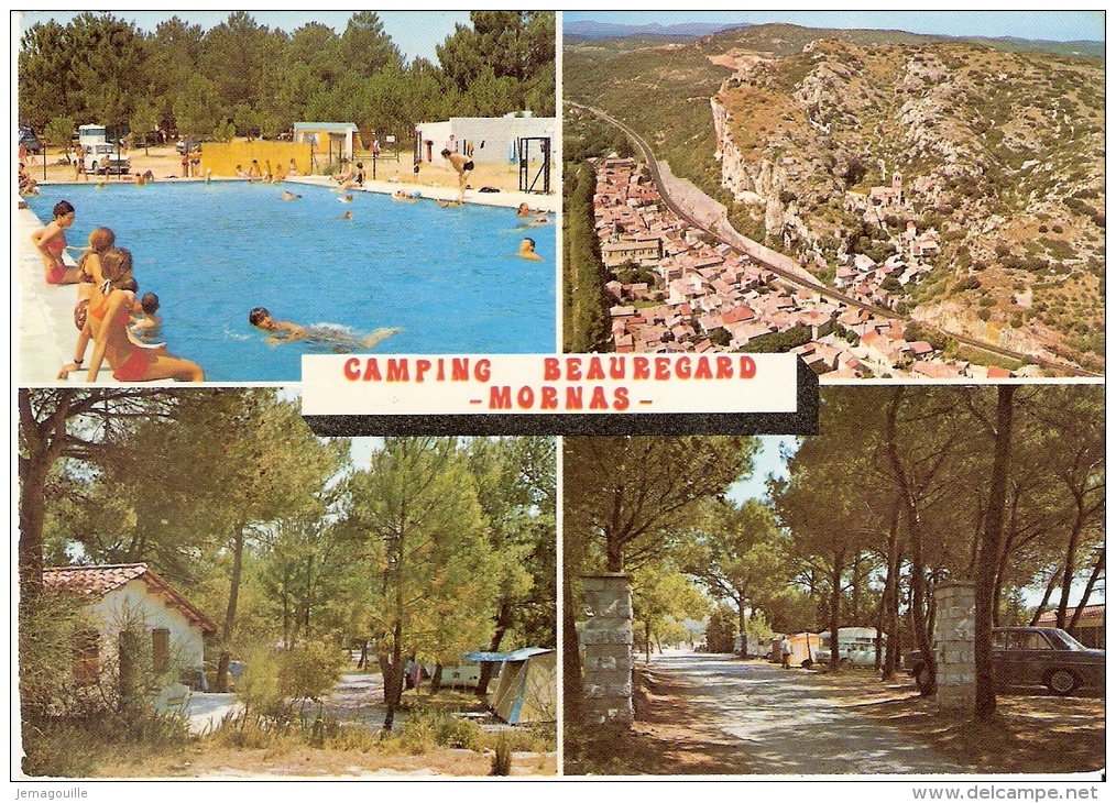 MORNAS 84 - Camping BEAUREGARD Et MORNAS Près De Piolenc - Multivues - 21.9.1977 - W-2 - Piolenc