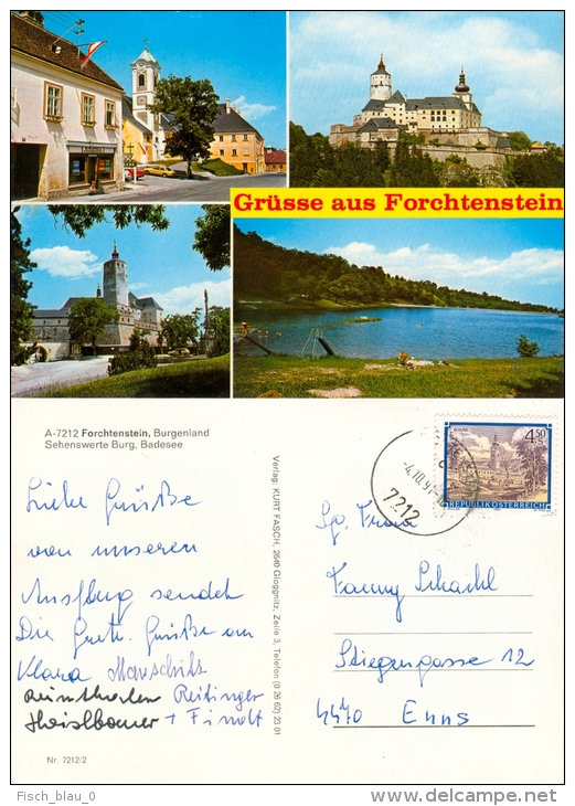 AK Burgenland 7212 Forchtenstein Burg Badesee Castle See Österreich AUSTRIA AUTRICHE Ansichtskarte Postcard - Forchenstein