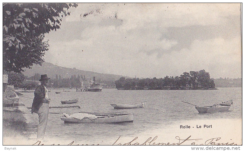 VD79  --  ROLLE  --  LE PORT  --  DAMPFER   --  1903 - Rolle