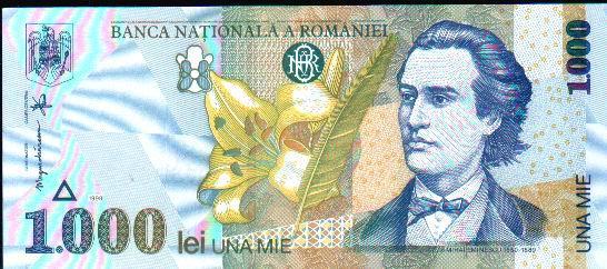 Romania 1998  Billete De UNA MIE  LEI Issue 1998 UNC Uncirculated. - Rumänien