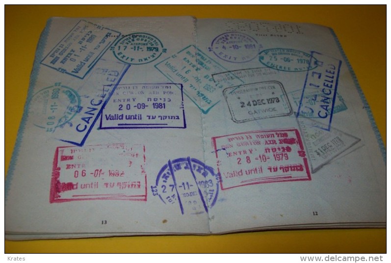 Old Passport - Israel - Documents Historiques