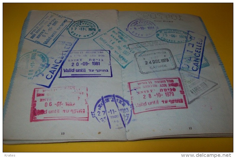 Old Passport - Israel - Documenti Storici