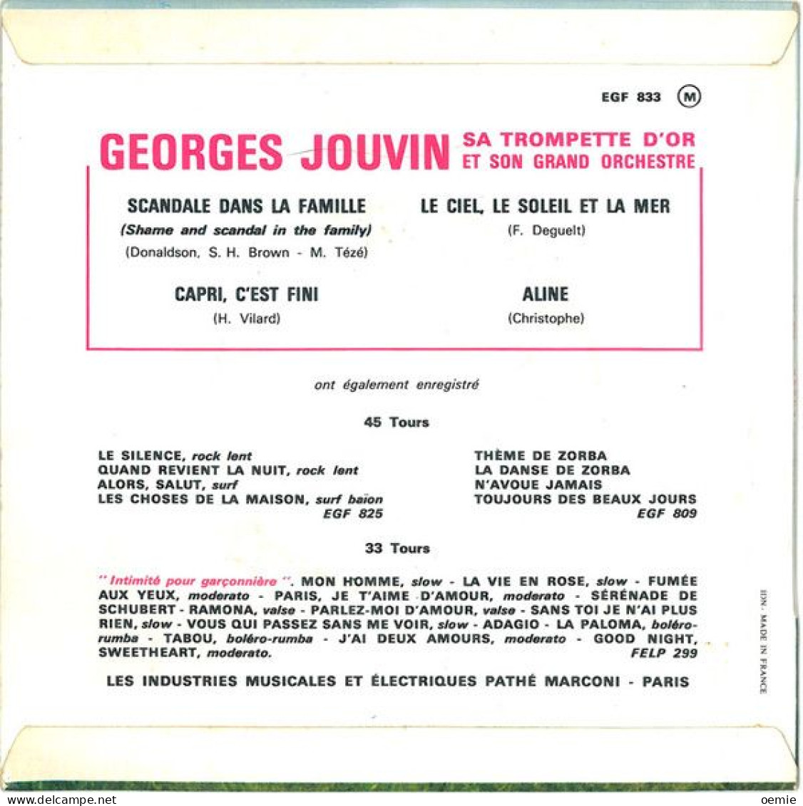 GEORGES JOUVIN ° SCANDALE DANS LA FAMILLE +++++ - Instrumental