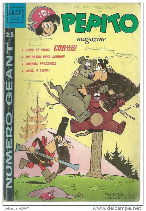 PEPITO Magazine Géant N° 25  -  S.A.G.E. 1965 - Sagédition