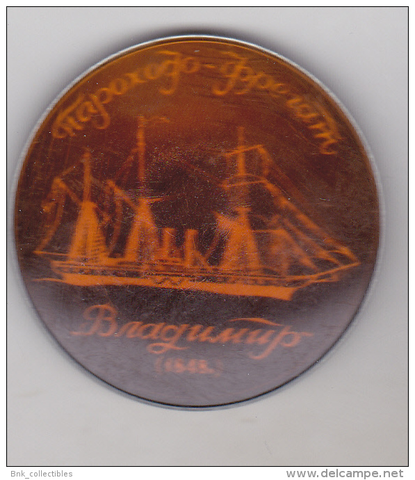 Russia - Battleships Pin Badges - Steamer Frigate Vladimir (1848) - Boats
