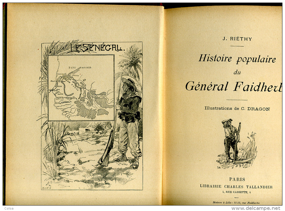 Sénégal J. RIETHY Histoire Populaire Du Général Faidherbe - 1801-1900