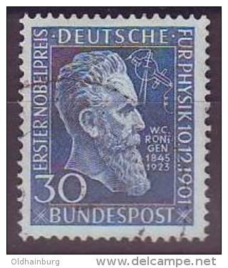 Bund 1951, Mi. 147 Gestempelt, Physik- Nobelpreis Roentgen - Physics