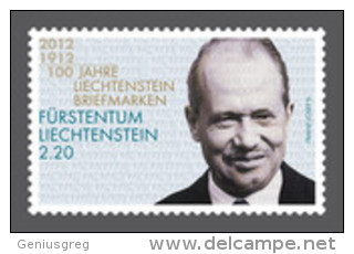 2012 100 Jahre Liechtenstein Briefmarken Serie - Nuovi