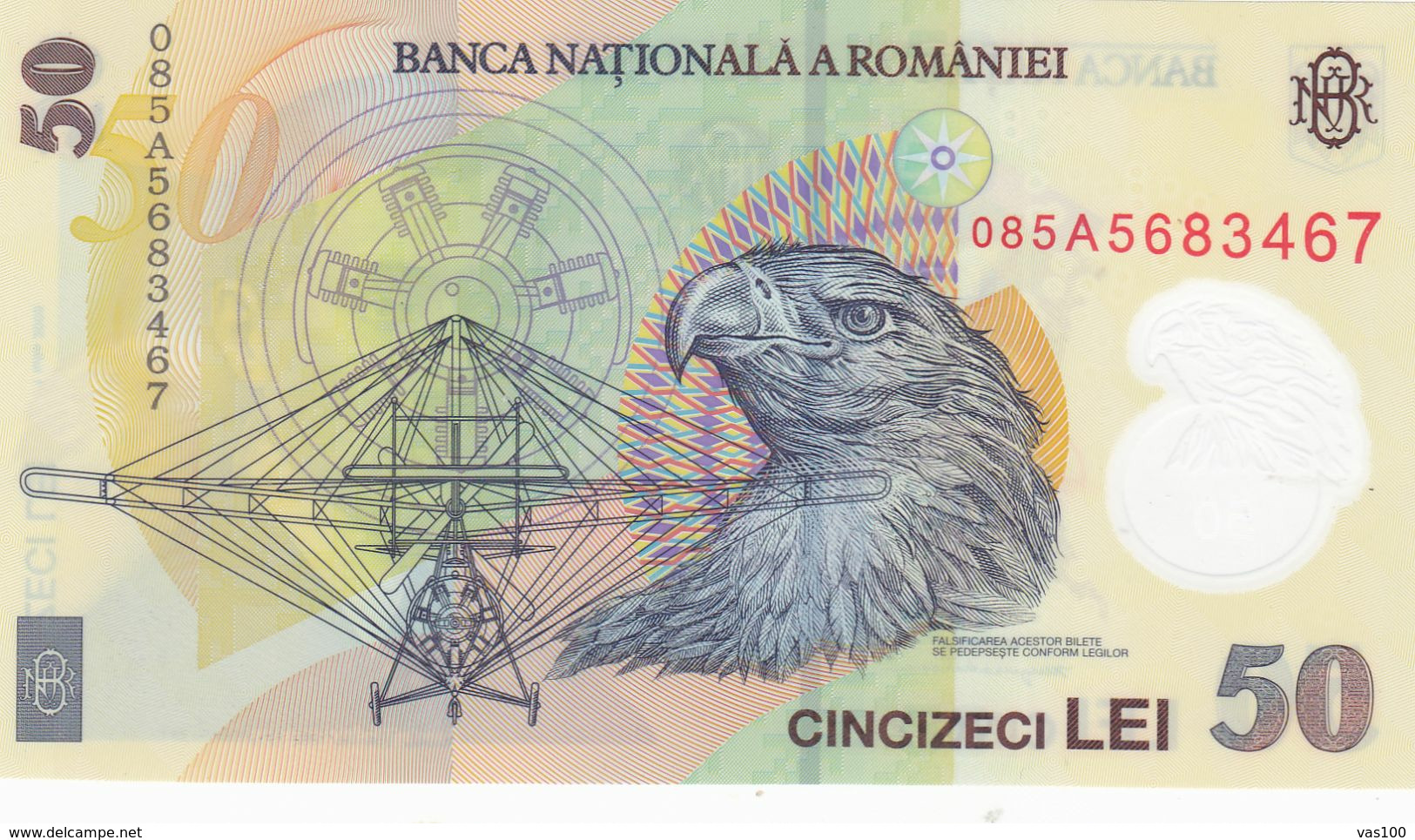 50 Lei 2005 UNC Polymer Plastic Note Romania - Rumänien