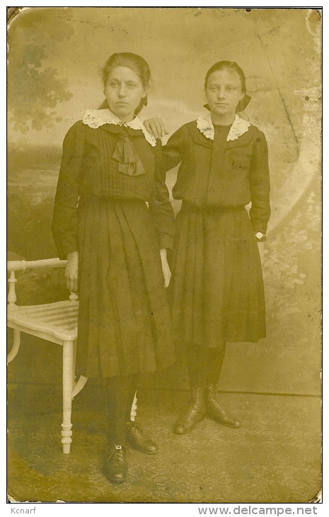 CP Photo ( Dames ) Avec Cachet BRAINE-LE-COMTE / S 'Graven-Brakel 1917 - Prisoners