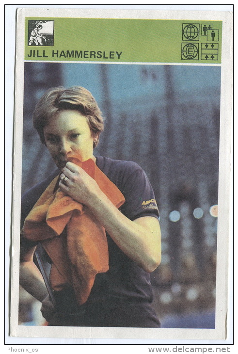 Table Tennis - JILL HAMMERSLEY, Svijet Sporta Cards - Table Tennis