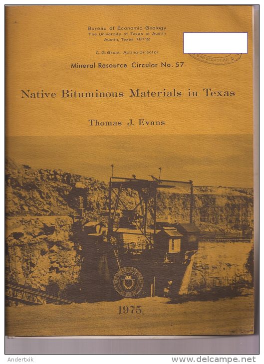 Native Bitominous Materials In Texas, 1975 - Publieke Werken