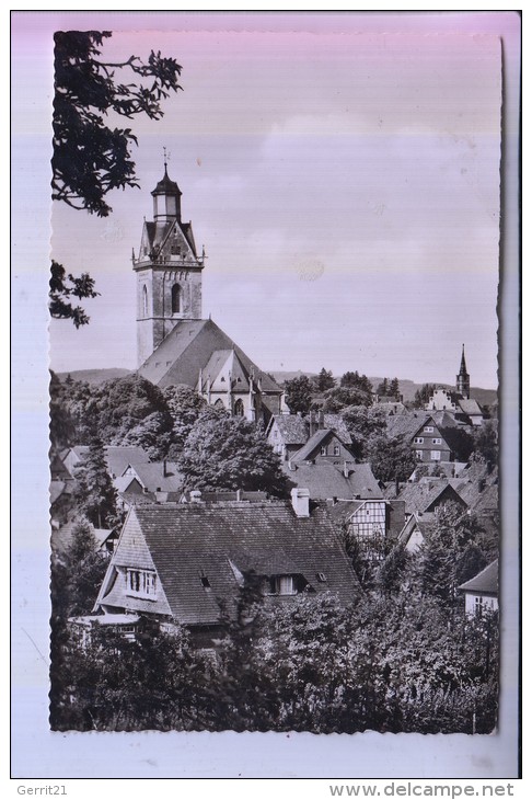 3540 KORBACH, St.Kilianskirche, 1955, Landpoststempel "Rhadern über Korbach" - Korbach