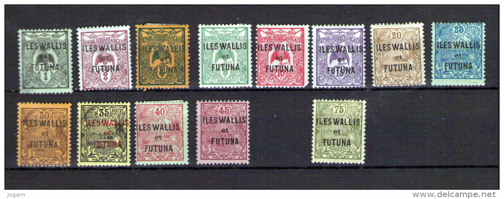 WALLIS ET FUTUNA * N° 1 à 14 Sauf Le 13 - Unused Stamps