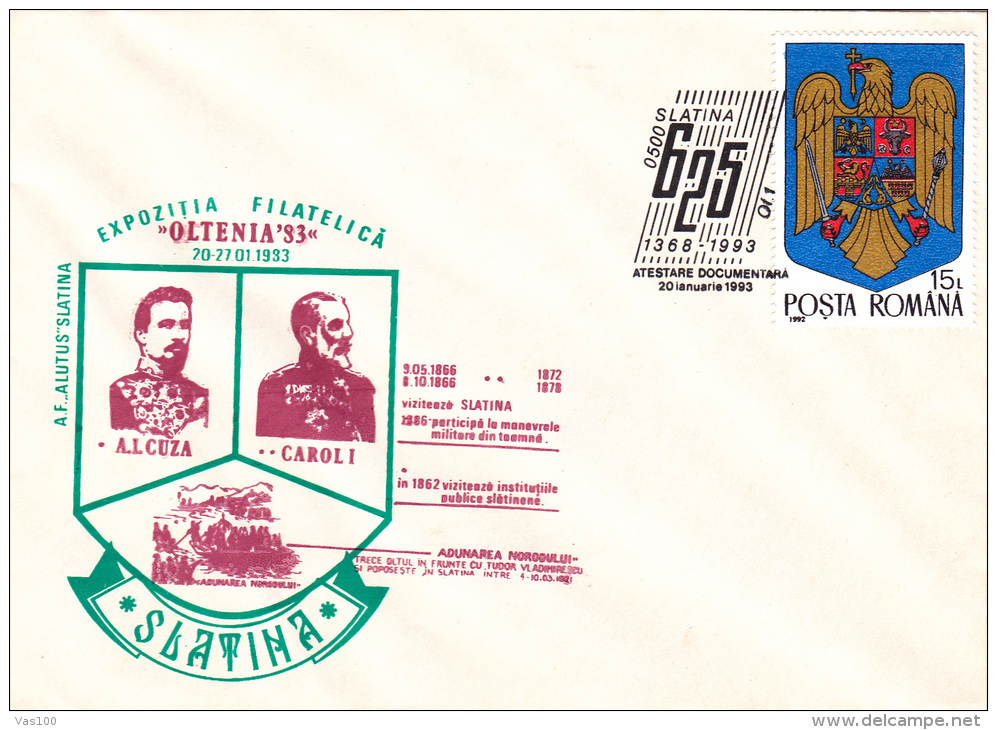 OLTENIA `83 STAMP EXPOSITION , SPECIAL COVER, 1993,ROMANIA - Briefe U. Dokumente
