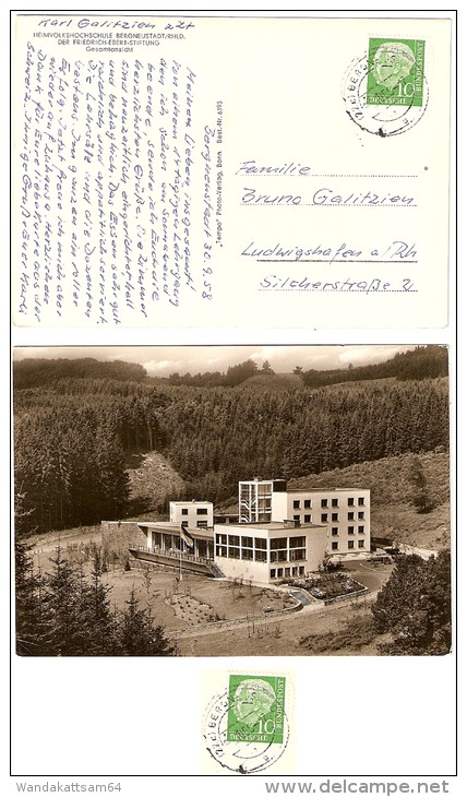 AK 6393 HEIMVOLKSHOCHSCHULE BERGBEUSTADT/RHLD. DER FRIEDRICH-EBERT-STIFTUNG Gesamtansicht 01.10.58-17 (22c) BERGNEUSTADT - Bergneustadt