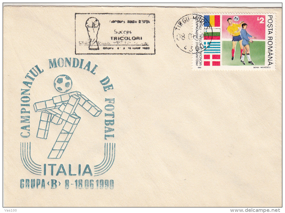 SOCCER, ITALY 90 WORLD CUP, 5X SPECIAL COVERS, 1990, ROMANIA - 1990 – Italien