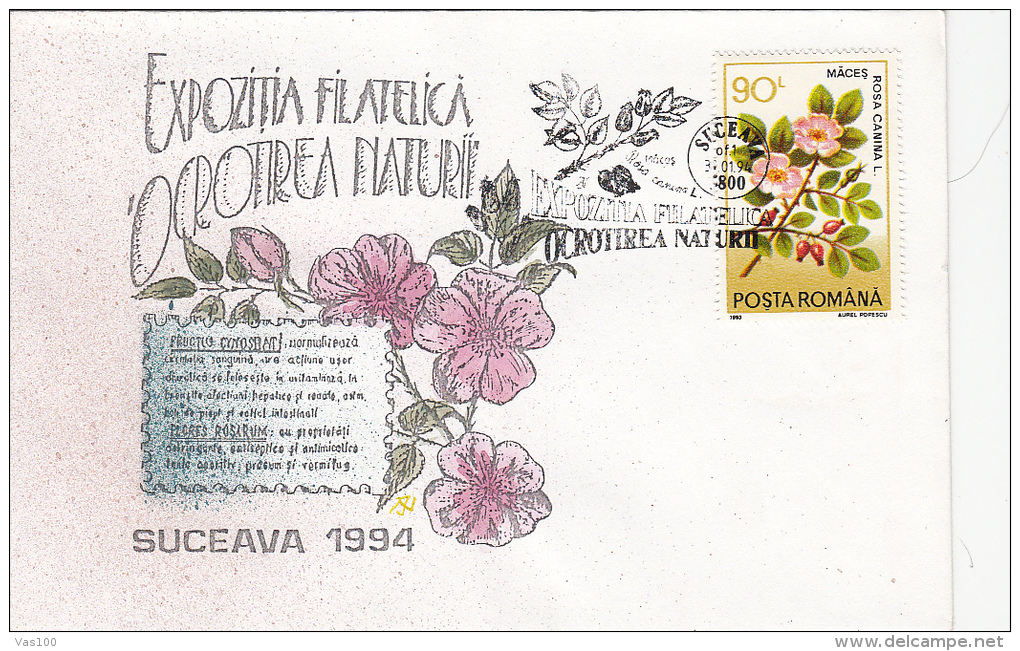 MEDICAL PLANTS AND FRUITS,TREES, FRUITS, 6X SPECIAL COVERS, 1994, ROMANIA - Geneeskrachtige Planten