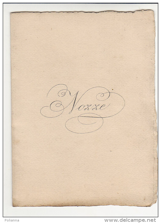 PO0567C# PARTECIPAZIONE NOZZE - SPOSI CANELLI 1898 - INIZIALI LETTERE - WEDDING - Boda