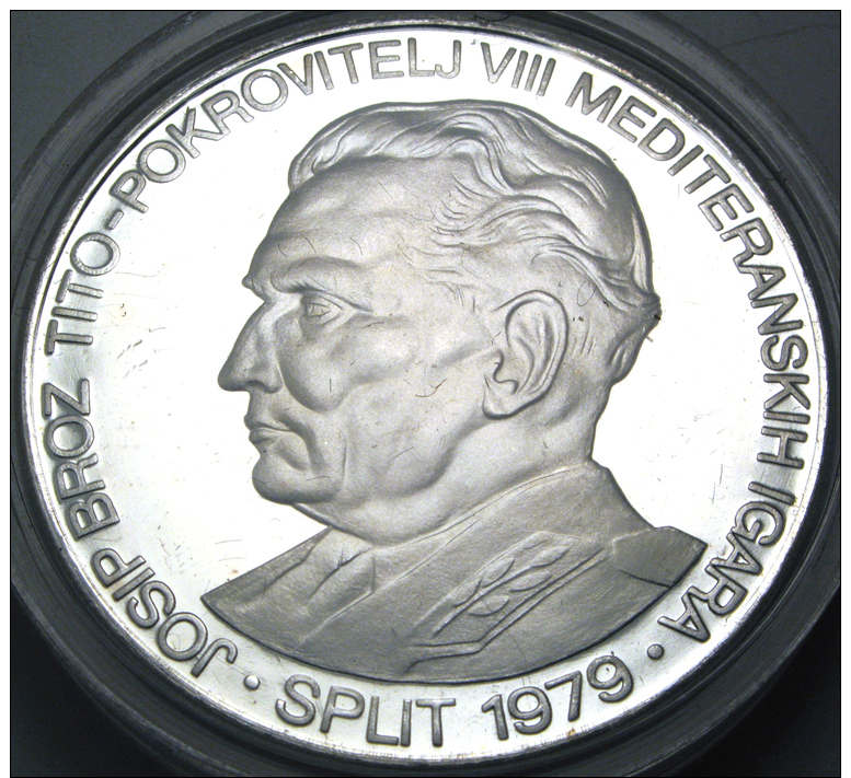 1978, PROOF, YUGOSLAVIA, 350 Dinara, .925 Silver "8th Mediterranian Games" RARE/scarce Low Mint!(24,000) *SEE  PHOTOS*P - Yugoslavia