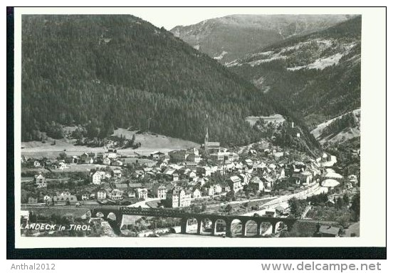 Landeck Tirol Panorama Mit Brücke Sw Um 1950 - Landeck