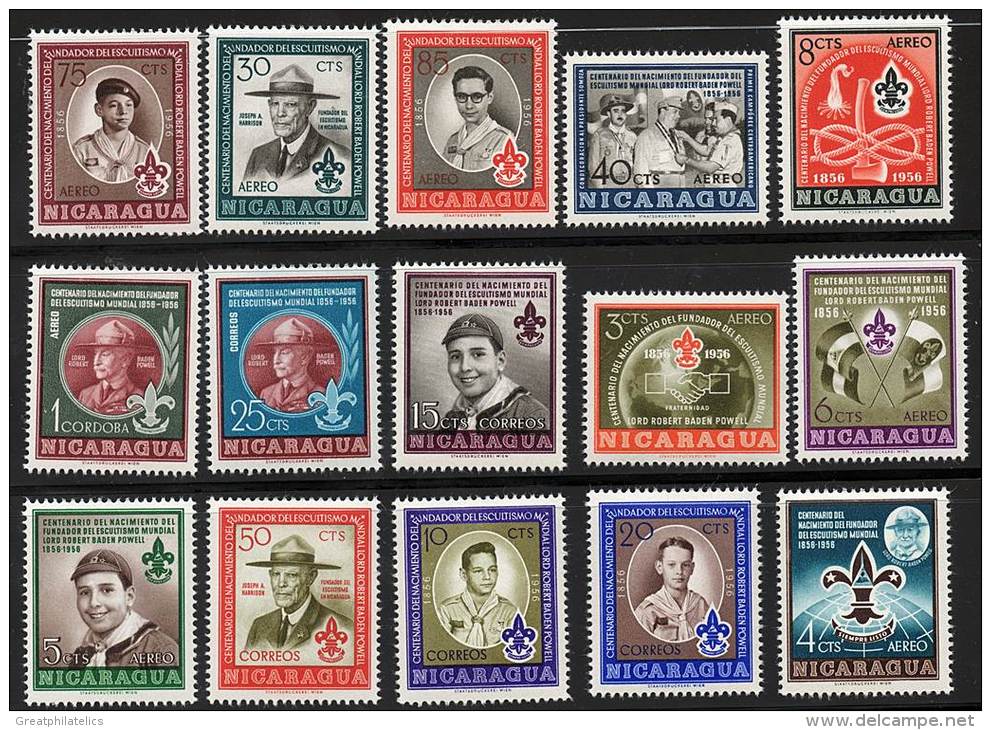 BOY SCOUTS MNH (complete SET) Sc.#778/C386 = NICARAGUA 1957 - Other & Unclassified