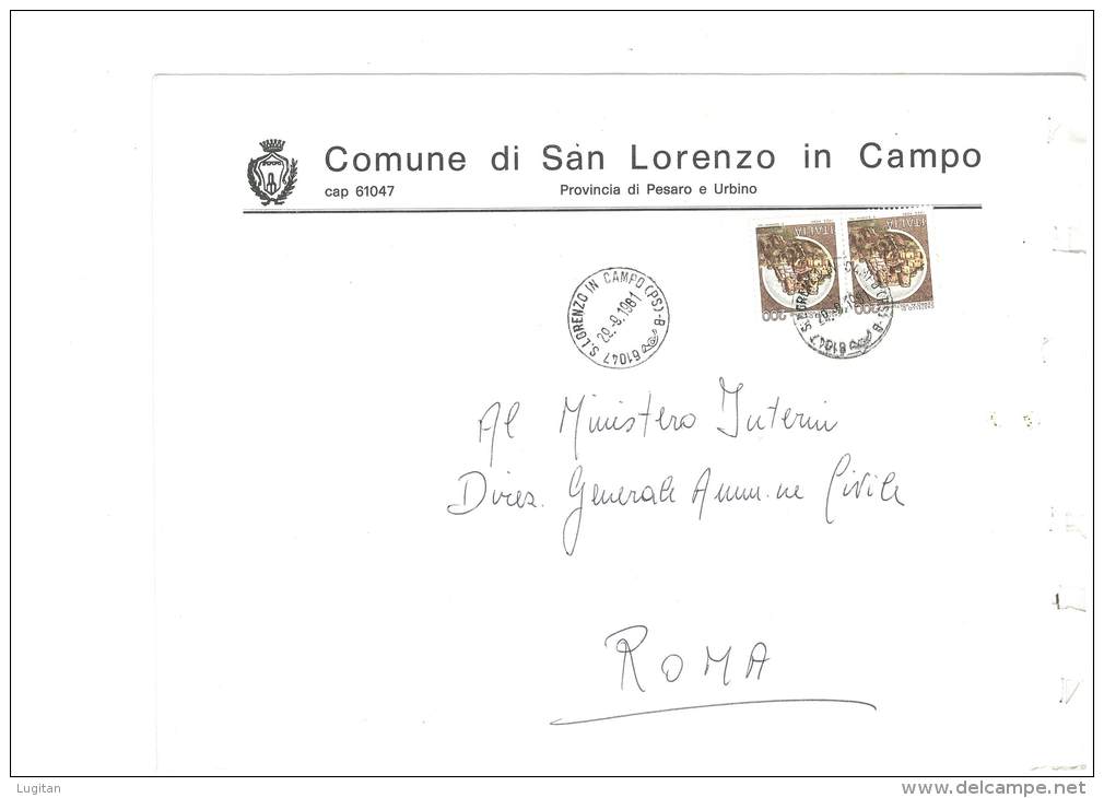 SAN LORENZO IN CAMPO - 61047 - PROV. PESARO E URBINO - LS - 18X24 - TEMA TOPIC COMUNI D'ITALIA - STORIA POSTALE - Macchine Per Obliterare (EMA)