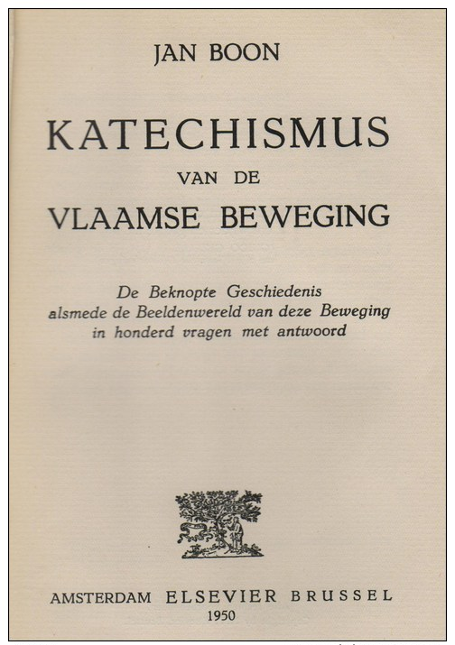 Boon, Jan, Katechismus Van De Vlaamse Beweging. - Histoire