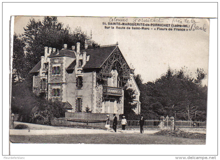 Sainte MARGUERITE De PORNICHET (44) - CPA - Villa "Fleur DeFrance" Sur La Route De Saint Marc - Pornichet