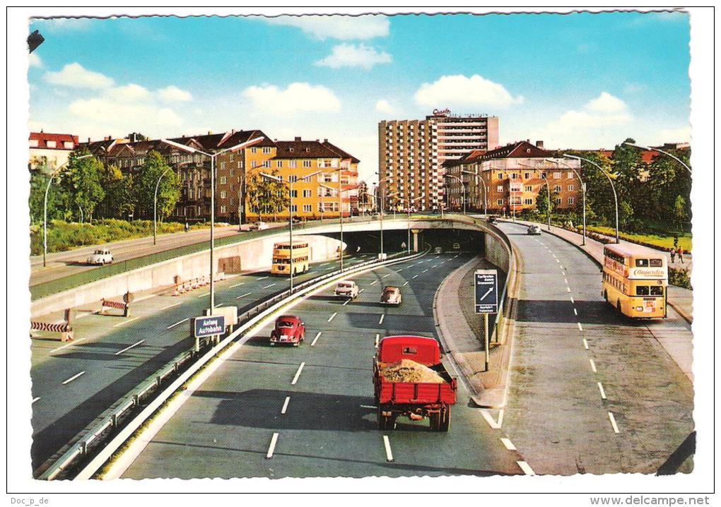 Germany - Berlin Halensee - Stadtautobahn - Bus - LKW - Cars - Autos - PKW - VW Käfer - Halensee